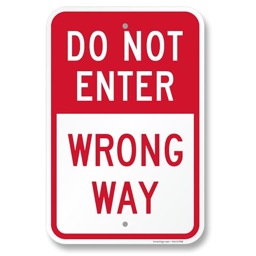 Panneau Do Not Enter Wrong Way panneau de signalisation rouge et blanc de parking
