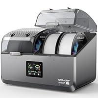 Creality Filamenttrockner 4 Spulen Space Pi X4 Filament-Aufbewahrungsbox mit Hyper PLA: Zwei unabhängige Heizkammern bis zu 85 °C, Automatische Geräuschlose whith 4kg Schwarz/Weiß PETG Filament