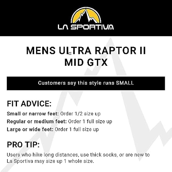 La Sportiva Botas de senderismo anchas para hombre Ultra Raptor II Mid GTX