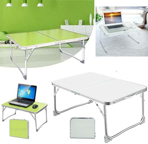 Bed Tray Table Foldable Laptop Bed Desk Low Floor Table for Eating Breakfast Play Game Watch Read in Bedroom Living Room,Kids/Adults/Student - No-Assembly - White