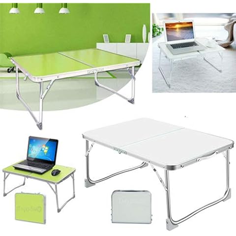 Bed Tray Table Foldable Laptop Bed Desk Low Floor Table for Eating Breakfast Play Game Watch Read in Bedroom Living Room,Kids/Adults/Student - No-Assembly - White Cover