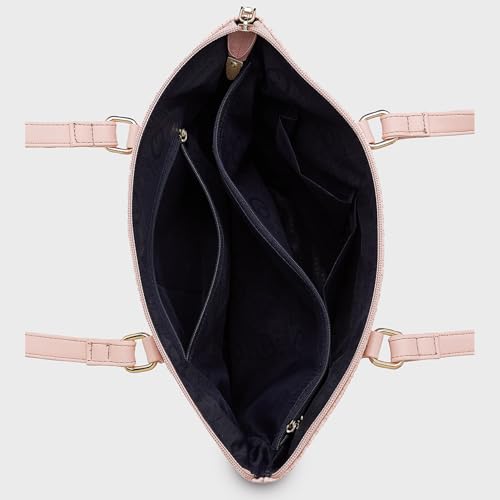Image of Caprese Aria Tote Large Pink Shoulder Bag for Women Stylish, Spacious Design, Multi-Compartment, Durable, Comfortable Straps for Work, Travel, Shopping & Daily Use