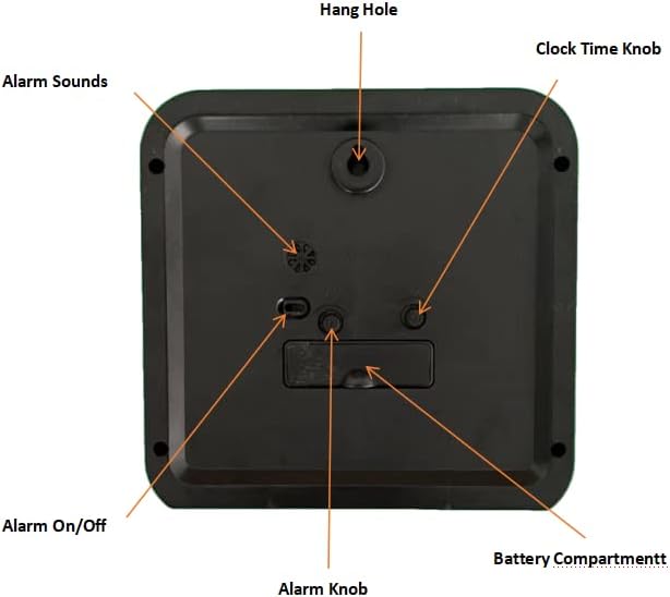 Miniatura 5 de BuyinMo Reloj despertador de 6 pulgadas para dormitorio, mesita de noche, oficina, reloj despertador, silencioso, analógico, de cuarzo, para cocina,