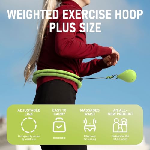 JKSHMYT Infinity Weighted Hula Exercise Hoop, for Adults Women Weight Loss Plus Size, 26/30 Detachable Links - Thumbnail 6