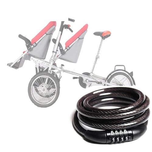 Antivol vélo à 4 codes numériques avec câble acier de 120cm - 5