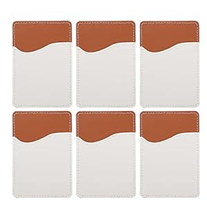 WINOMO 6 Sets Sublimatie Lege Telefoon Portemonnee Pu Leer Lijm Kaarthouder Pocket Mobiele Telefoon Geval Houder Voor De…