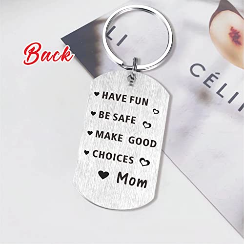 Daughter Birthday Gifts from Mom Dad - Have Fun, Be Safe, Make Good Choice - Daughter Birthday Wedding Keychain Gifts3
