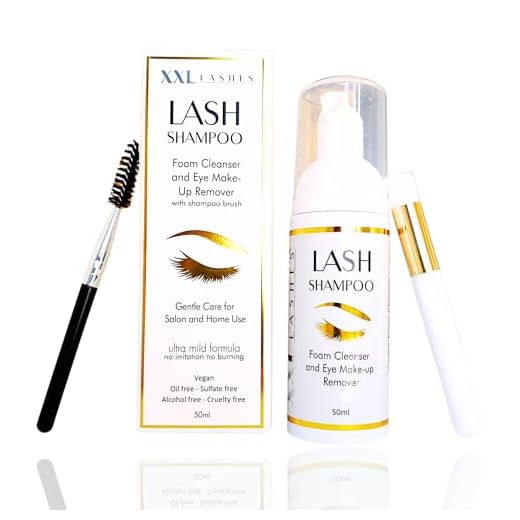 Champú para Extensiónes de Pestañas, Espuma Limpiadora Micelar de Rosa Silvestre, con Punta Espumosa, Cuidado de Pestañas, incluye Cepillo para lavar de pestañas, para Maquillaje y Párpados, 50ml