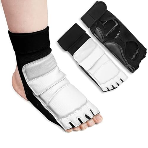 Taekwondo Foot Protector, Training Boxing Martial Arts Boxing Punch Bag Sparring Muay Thai Kung Fu Feet Protector, Foot Guard Protective TKD Foot Gear Support for Men Women Kids