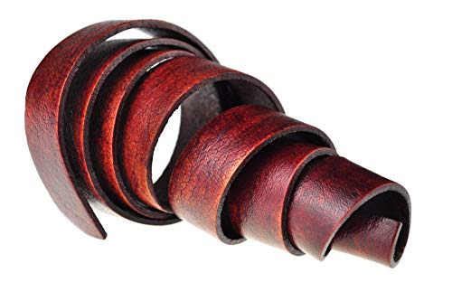 Esnado Leather Strap / Band / Cord, Flat 1 metre. Width/colour: selectable., Leather, Antique light brown, Breite: 20 mm