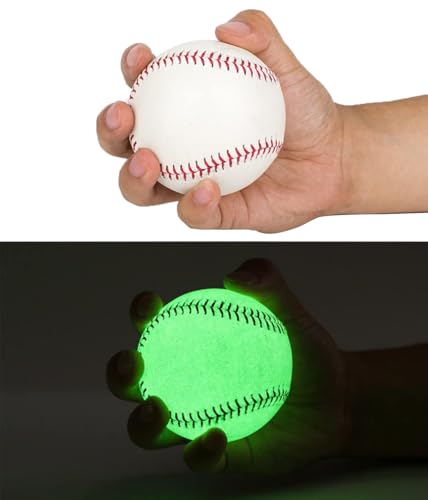 DRIONO Handcrafted Glow-in-The-Dark Baseball – Noctilucent Official Size and Weight, Premium Leather, Ideal for Night Play, Training, and Collectors