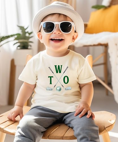 Olive Loves Apple Two Golf Sticks 2nd Birthday Shirts Golf Themed Kids Birthday Party Tee3