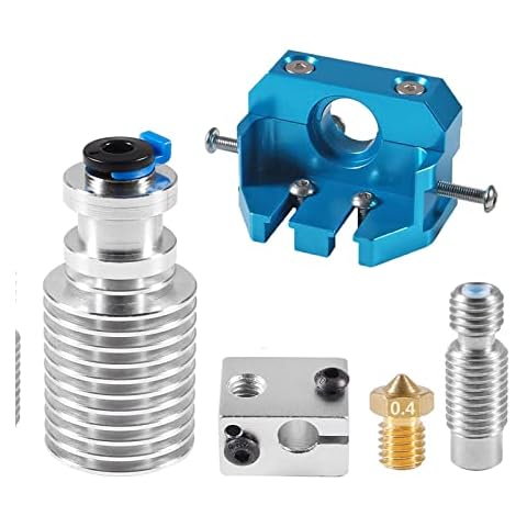 ATNSINC for E3D V6 Hotend Kit, 3D Printer All Metal Mount Fixed Blocks, Remote Short Direct Heat Sink 1.75mm Compatible with E3D V6 hotend, and Nozzle/Heater Block for Feeding 3D Printer Extruder Cover