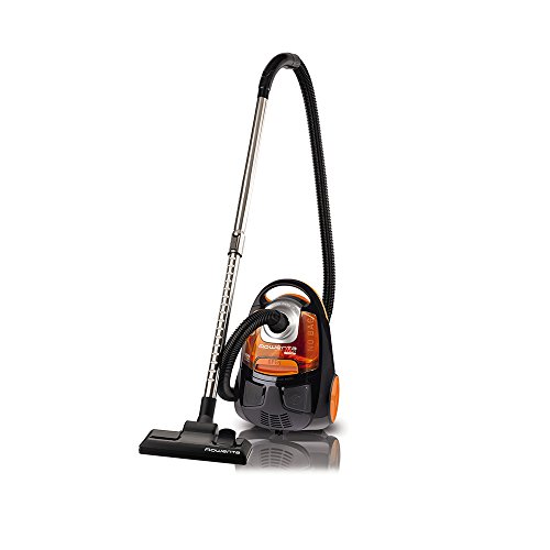 Rowenta RO2544WA City Space Cyclonic, Aspirapolvere a Traino Senza Sacco, Compatto, Ottimo per Il Tuo Parquet, Capienza 1.2 l, 750 W, 1.2 Litri, 77 Decibel, Arancione/Nero Arancione/Nero Single