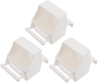 FUOYLOO Alimentador de pássaros doméstico, 3 peças, alimentador de plástico para pássaros, dispensador de alimentos para pássaros, alimentador de calopsitas para gaiola, gaiola de papagaio, apanhador de alimentos à prova de salpicos Xuan Feng