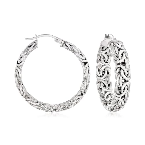 Ross-Simons Sterling Silver Byzantine Hoop Earrings