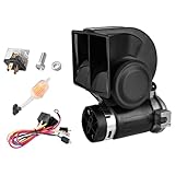 Compresseur haute performance : avec compresseur de haute qualité. Le compresseur étanche du klaxon d'air de voiture réagit en 0,3 secondes. Le klaxon à air fournit des performances stables par tous les temps et augmente ainsi votre visibilité sur la route.