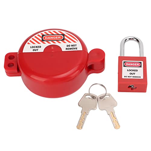 Blocco Valvola Di Sicurezza Tagout Con Lucchetto - Anticalore E Urti Per Rubinetti Gas E Acqua (max Valvola 80mm)