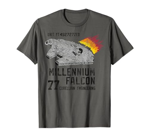 Star Wars Millennium Falcon t-shirt coton noir col rond homme