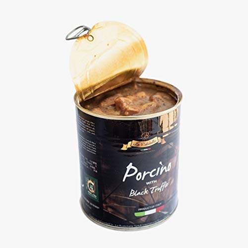 La Rustichella - Salsa di Funghi Porcini Cubettati e Tartufo Nero 350g , Vegan , Gluten Free , Cholesterol Free… - immagine 3