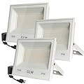 GLW 3 Pack 100W LED Flood Light Outdoor,10000LM Super Bright Security Lights, 6000K Daylight White Spot Light,IP66 Waterproof Exterior Floodlight Lighting for Backyard, Yard, Stadium, House