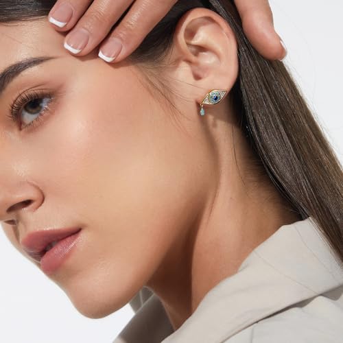 Cicy Bell 18k Gold Plated Earrings for Women Trendy Hypoallergenic Stud Drop Earrings Jewelry Accessory Gifts for Birthday Party4