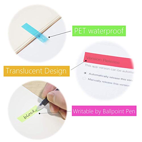 Monochef C018-1200PCS 1200 Pieces Page Markers Sticky Index Tabs thumb #3