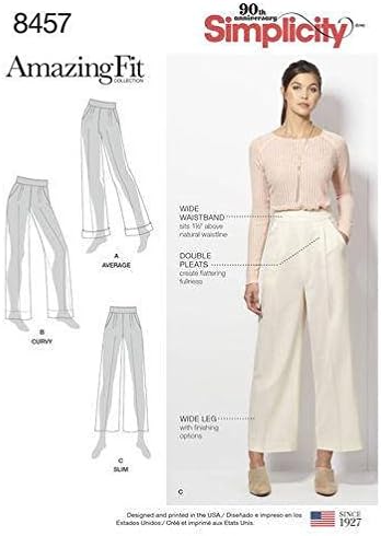 Simplicity Pattern 8457 AA Misses'/Women's Amazing Fit Trousers