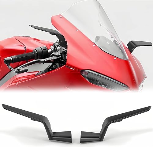 Motorrad Rückspiegel für Ducati Panigale V4 S (2025-2026) Seitlich Drehbar Motorrad Lenker Spiegel Vorne Verstellbare Drehbare Seitenspiegel