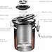 Veken Coffee Canister with Window,Airtight Stainless Steel Kitchen Food Storage Container, Date Tracker & Scoop for Grounds Coffee, Beans, Tea,Flour,Cereal,Sugar,22OZ,Copper