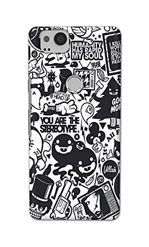 Image of Printed Hard Back Cover Case for Google Pixel 2 Back Cover (Mixed Cartoon) -702