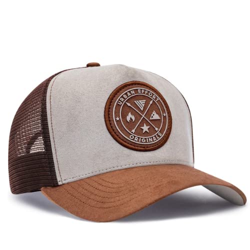 Urban Effort Mesh Back Cap - for Men and Women Baseball Hat 5-Panel Trucker Hat - Great Snapback Closure for Hunting & Hiking