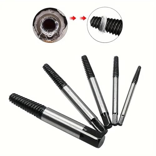 Extractor de tornillos rotos 5 piezas acero durable miniatura 3