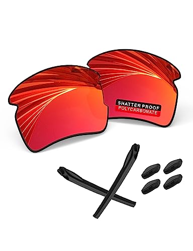 Verres polarisés Flak 2.0 XL OO9188 rouge feu en polycarbonate premium à haut contraste