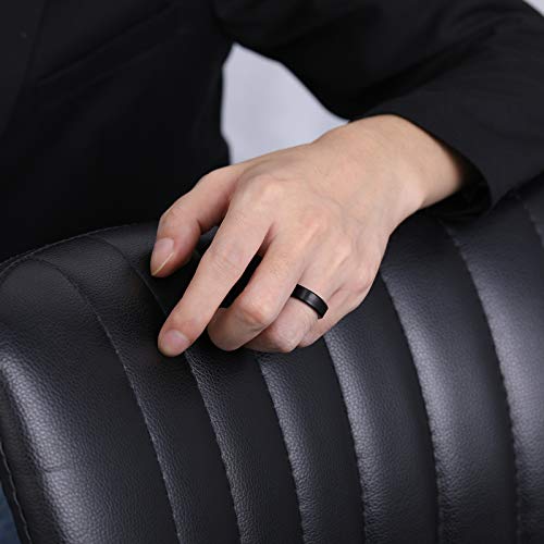 Image of TRUMIUM 2mm 4mm 6mm 8mm 10mm Tungsten Ring Wedding Band for Women Men Bevel Edges Brushed Comfort Fit Size 4-15