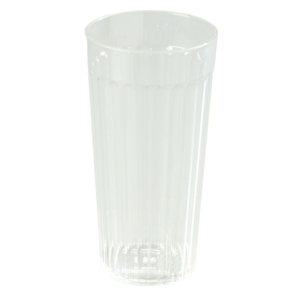 20 oz Clear Fluted Plastic Tumbler by Carlisle / CFS Brands – 20 Ounces, Plastic, Model 012007