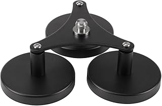 Triple Magnetic Antenna Mount - Heavy Duty Magnetic Base GNSS Mounting System with 5/8" x11 Thread for Survey Base, Vehicles & Pipeline Survey | 120lb Pull Force, Spring-Adjusted Design