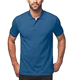 Bitte beachten Sie Material Varianten: Grau meliert besteht aus 90% Baumwolle und 10% Viskose. Andere Farben sind 100% Baumwolle. Polo mit Streifen hat Polyester in abisolierten Teilen.