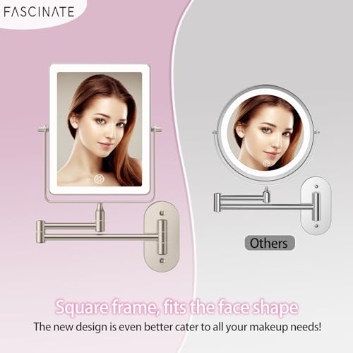 Fascinate 3233102 Rechargeable Wall Mounted Makeup Mirror thumb #2