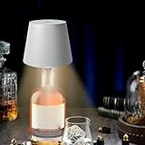 Lámpara LED RGB inalámbrica regulable para botella de vino para interiores y exteriores, restaurantes, bares, albaricoque