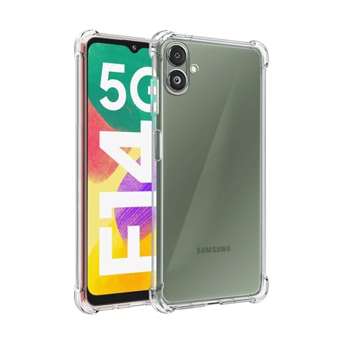 Image of Plus Mobile Cover Soft & Flexible Shockproof Back Case with Cushioned Edges Transparent for Samsung Galaxy F14 5G - Clear