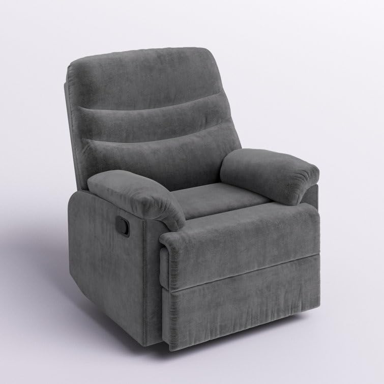 Image of Torque - Valencia 1 Seater Fabric Manual Recliner | Recliner Sofa /Chair for Living Room, Bedroom, Office (Grey) | 1 Year Warranty