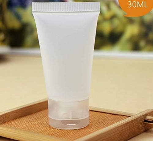 VNDEFUL10PCS Reusable Plastic Empty Travel Cosmetic Soft Tubes Bottle Container, Flip Cap Hand Lotion Shampoo Squeeze Bottle (30ml)