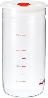 iwaki(イワキ) 耐熱ガラス 密閉容器 キャニスター 径10×高さ18.8cm 1L KT7005MP-R フタをしたまま電子レンジ使用可