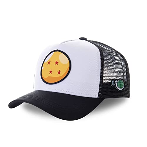 Capslab Dragn Ball Dragon Ball Z White Black Trucker Cap - One-Size Cover