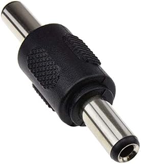 DC Male to Male Coupler, 2.5mm X 5.5mm Connector, Power Cable Extension Adapter, Female to Male Jack Converter, Barrel, Wire Extender, Joiner, Plug Adaptor for CCTV IP Camera, DVR, LED Light Strip