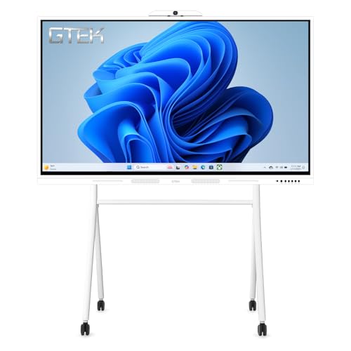Image of GTek 65 inch Smart Board, 4K UHD Interactive Whiteboard, Touch Screen Digital Electronic Whiteboard with Android 13 (8+128GB) & Windows i7 Dual OS, Long-Life Design for Classroom, Office,and Home