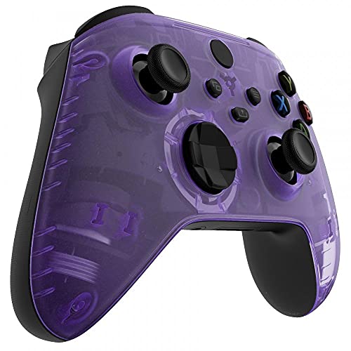 Image of MODDEDZONE Custom Wireless UNMODDED Controller for Xbox One S /X and PC - Exclusive and Unique Designs - The Perfect Gaming Gift for Enthusiasts Clear Face Purple