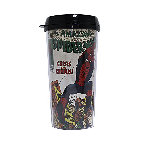 Silver Buffalo Marvel Spiderman Crisis Campus Plastic Travel Mug, 16-ounces Silver Buffalo Marvel Spiderman Crisis Campus Plastic Travel Mug, 16-ounces