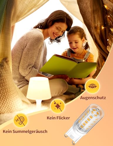 G9 LED Lampe Warmweiß Dimmbar 2700K 3W LED Leuchtmittel Ersatz 45W Halogen – Ansicht 6